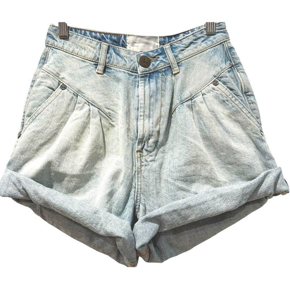 ONE TEASPOON x Free People Kansas Streetwalker High Rise Denim Shorts 24 New